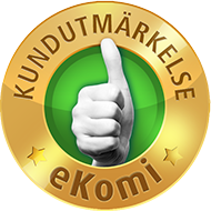 Utsedd med eKomis Guldkvalitetsstämpel!